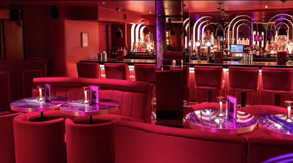 Bar furniture in Encore Bar Edinburgh