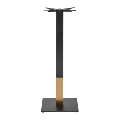 VTB-TB BOSTON SLEEK - BLACK AND GOLD SMALL SQUARE - poseur  TABLE BASE