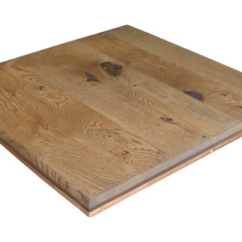 Character Oak Top with copper edge detail