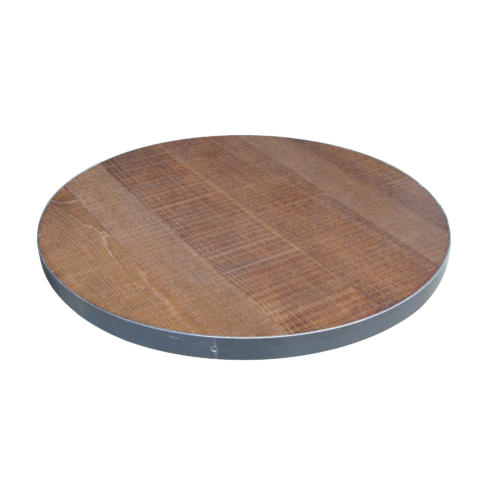 Bandsawn Oak Veneer with Mild Steel Edge